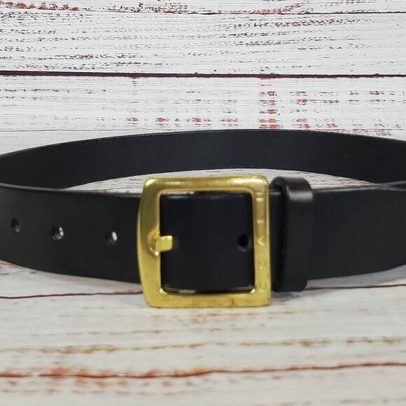 Coach Retro Brown Leather Belt with Solid Brass Square Buckle Size Large - Picture 5 of 10